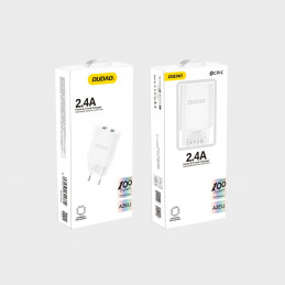 DUDAO EU charger 2 x USB 2.4A 5V DC white Universaali Valkoinen AC Sisätila