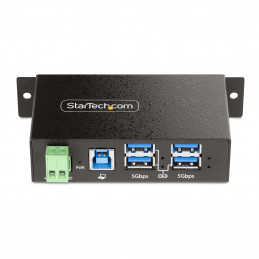StarTech.com 5G4AINDRM-USB-A-HUB keskitin USB 3.2 Gen 1 (3.1 Gen 1) Type-B 5000 Mbit s musta