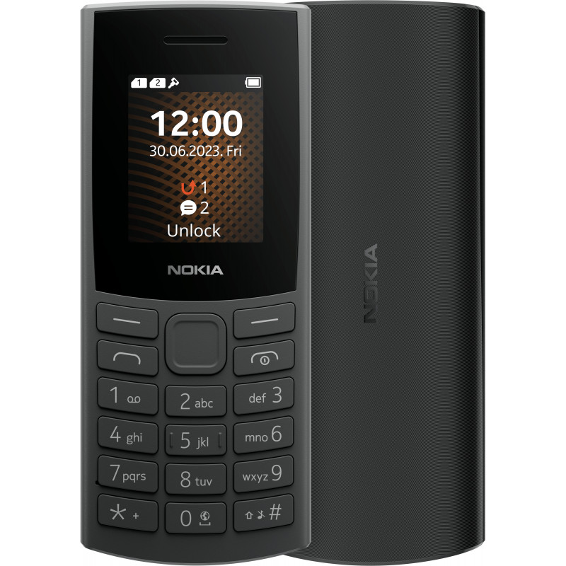 Nokia 105 4G (2023) 4,57 cm (1.8") 93 g Puuhiili Ominaisuuspuhelin