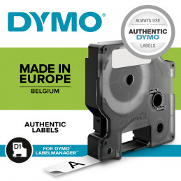 DYMO D1 - vakiopolyesteritarrat - Mustaa valkoisella -24mm x 7m