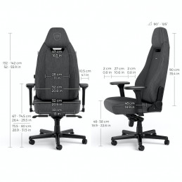 noblechairs LEGEND TX PC-pelituoli Pehmustettu istuintoppaus Antrasiitti, Harmaa