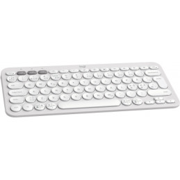 Logitech Pebble Keys 2 K380s näppäimistö RF Wireless + Bluetooth QWERTY Tanska, Suomi, Norjalainen, Ruotsi Valkoinen