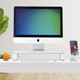 StarTech.com 1MFSW-MONITOR-RISER monitorin kiinnike ja jalusta Hopea Vastaanotto