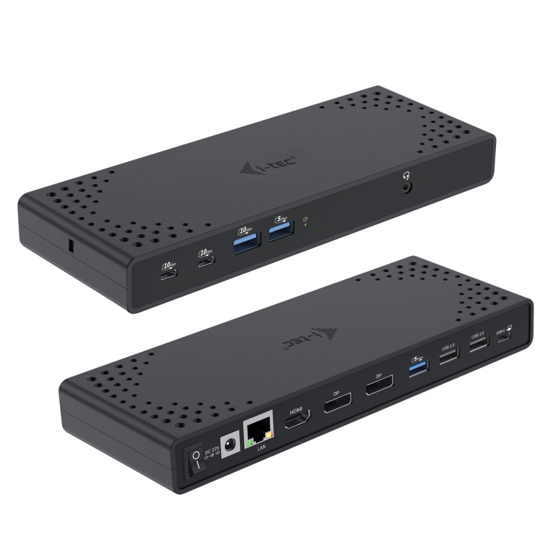 i-tec C31TRIPLE4KDOCKPD kannettavien tietokoneiden telakka ja porttitoistin Langallinen USB 3.2 Gen 1 (3.1 Gen 1) Type-C musta