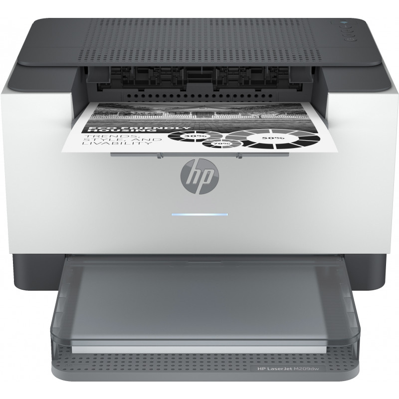 HP LaserJet M209dw -tulostin, Mustavalkoinen, Tulostin varten Koti ja kotikonttorit, Tulostus, kaksipuolinen tulostus pieni