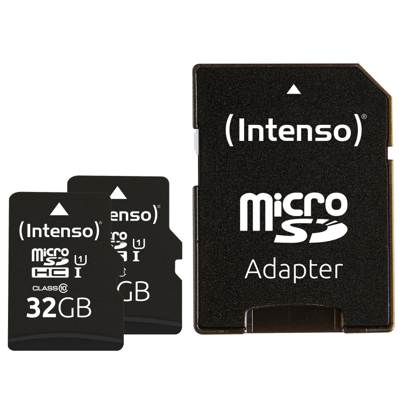 Intenso Doppelpack microSDHC 32GB UHS-I Premium inkl. SD-Adapter - High Capacity SD (MicroSDHC) Luokka 10