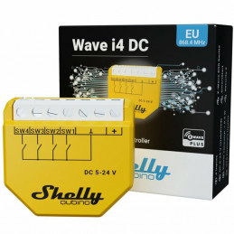 Shelly Qubino Wave i4 DC Älykytkin Keltainen