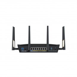 ASUS RT-BE88U langaton reititin 10 Gigabit Ethernet Kaksitaajuus (2,4 GHz 5 GHz) musta, Harmaa