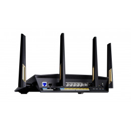 ASUS RT-BE88U langaton reititin 10 Gigabit Ethernet Kaksitaajuus (2,4 GHz 5 GHz) musta, Harmaa