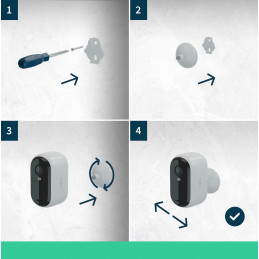 Arlo Essential 2K Ulko-valvontakamera, 3-pack