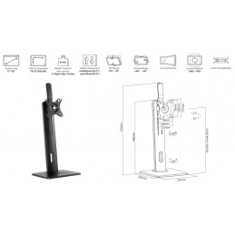 eSTUFF GLB226004 monitorin kiinnike ja jalusta 81,3 cm (32") musta Vastaanotto