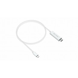 HYPER HD6007WHGL HDMI-kaapeli 2,5 m USB-C HDMI-tyyppi A (vakio) Valkoinen