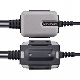 StarTech.com 2P6FFC-USB-SERIAL kaapelin sukupuolenvaihtaja USB-A 2 x DB-9 RS-232 musta, Harmaa