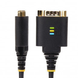 StarTech.com 2P1FFC-USB-SERIAL kaapelin sukupuolenvaihtaja USB-A 2 x DB-9 RS-232 musta, Harmaa