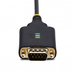 StarTech.com 2P1FFC-USB-SERIAL kaapelin sukupuolenvaihtaja USB-A 2 x DB-9 RS-232 musta, Harmaa