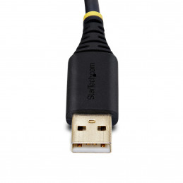 StarTech.com 2P1FFC-USB-SERIAL kaapelin sukupuolenvaihtaja USB-A 2 x DB-9 RS-232 musta, Harmaa