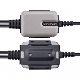 StarTech.com 2P1FFC-USB-SERIAL kaapelin sukupuolenvaihtaja USB-A 2 x DB-9 RS-232 musta, Harmaa