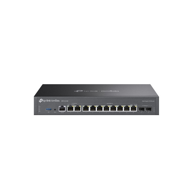 TP-Link Omada ER7412-M2 langallinen reititin 2.5 Gigabit Ethernet, Gigabitti Ethernet musta