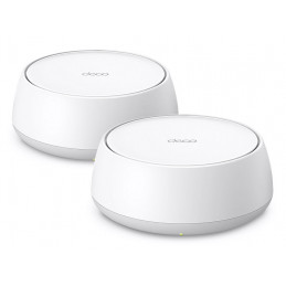 TP-Link DECO BE25(2-PACK) Wi-Fi-verkkojärjestelmä Kaksitaajuus (2,4 GHz 5 GHz) Wi-Fi 7 (802.11be) Valkoinen Sisäinen
