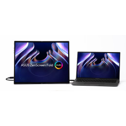 ASUS ZenScreen Fold OLED MQ17QH tietokoneen litteä näyttö 43,9 cm (17.3") 2560 x 1920 pikseliä Quad HD Hopea
