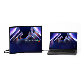 ASUS ZenScreen Fold OLED MQ17QH tietokoneen litteä näyttö 43,9 cm (17.3") 2560 x 1920 pikseliä Quad HD Hopea