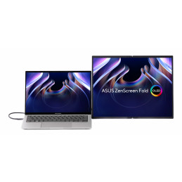 ASUS ZenScreen Fold OLED MQ17QH tietokoneen litteä näyttö 43,9 cm (17.3") 2560 x 1920 pikseliä Quad HD Hopea