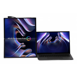 ASUS ZenScreen Fold OLED MQ17QH tietokoneen litteä näyttö 43,9 cm (17.3") 2560 x 1920 pikseliä Quad HD Hopea