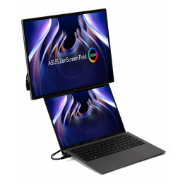 ASUS ZenScreen Fold OLED MQ17QH tietokoneen litteä näyttö 43,9 cm (17.3") 2560 x 1920 pikseliä Quad HD Hopea