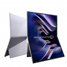 ASUS ZenScreen Fold OLED MQ17QH tietokoneen litteä näyttö 43,9 cm (17.3") 2560 x 1920 pikseliä Quad HD Hopea