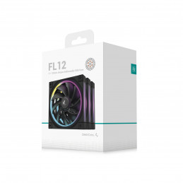DeepCool FL12-3 in 1 Tietokonekotelo Tuuletin 12 cm musta 3 kpl