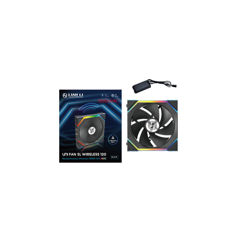 Lian Li UNI FAN SL Wireless 120 Reverse Blade Tietokonekotelo Tuuletin 12 cm musta 1 kpl