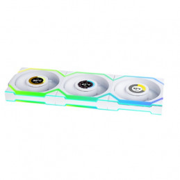 Lian Li UNI FAN SL Wireless LCD 120 Tietokonekotelo Tuuletin 12 cm Valkoinen 3 kpl