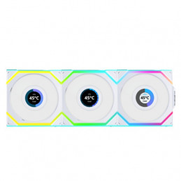 Lian Li UNI FAN SL Wireless LCD 120 Reverse Blade Tietokonekotelo Tuuletin 12 cm Valkoinen 3 kpl