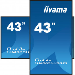iiyama LH4365UHSB-B1 infonäyttö Kioskimalli 108 cm (42.5") LED Wi-Fi 800 cd m² 4K Ultra HD musta Sisäänrakennettu prosessori