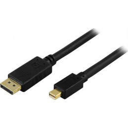 Deltaco DP-1131 DisplayPort-kaapeli 3 m Mini DisplayPort musta