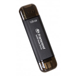 Transcend ESD310C Thunderbolt-teknologia 128 GB USB Type-A   USB Type-C USB 3.2 Gen 2x2 musta