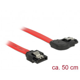 DeLOCK 83969 SATA-kaapeli 0,5 m SATA 7-pin musta, Punainen