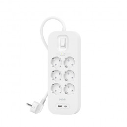 Belkin Connect Valkoinen 6 AC-pistorasia(a) 2 m