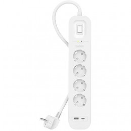 Belkin SRB001VF2M ylijännitesuoja Valkoinen 4 AC-pistorasia(a) 2 m