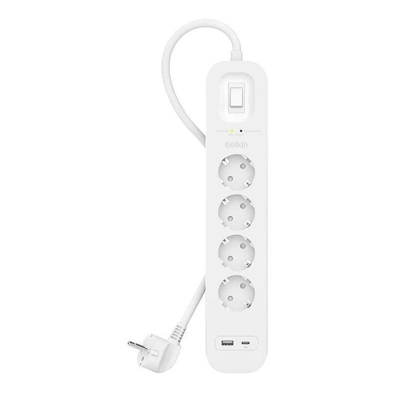 Belkin SRB001VF2M ylijännitesuoja Valkoinen 4 AC-pistorasia(a) 2 m