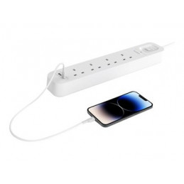 Belkin SRB001VF2M ylijännitesuoja Valkoinen 4 AC-pistorasia(a) 2 m