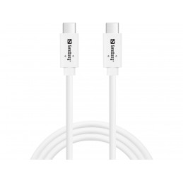Sandberg 136-53 USB-kaapeli USB 3.2 Gen 2 (3.1 Gen 2) 1 m USB C Valkoinen