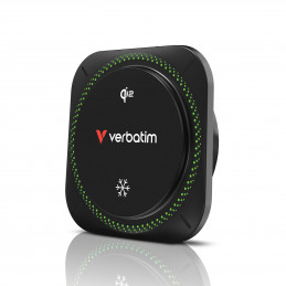 Verbatim Charge 'n' Drive Qi2 RGB Älypuhelin musta USB Langaton lataaminen Pikalataus Auto