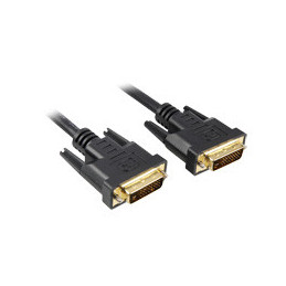 Sharkoon 2m DVI-D to DVI-D (24+1) DVI-kaapeli musta