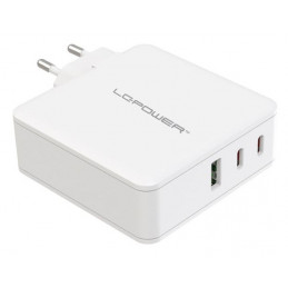 LC-Power LC-GAN-100 mobiililaitteen laturi Universaali Valkoinen AC Pikalataus Sisätila