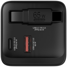 Verbatim GaN Charger 65W Universaali musta AC Pikalataus Sisätila