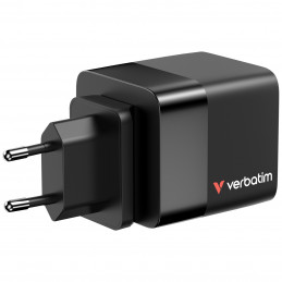 Verbatim GaN Charger 65W Universaali musta AC Pikalataus Sisätila