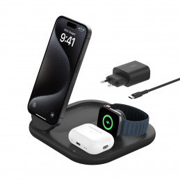 Belkin BoostCharge Kuulokkeet, Älypuhelin, Älykello musta USB Langaton lataaminen Pikalataus Sisätila