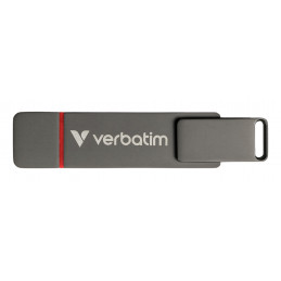 Verbatim Dual QuickStick USB-muisti 256 GB USB Type-A   USB Type-C 3.2 Gen 1 (3.1 Gen 1) Harmaa