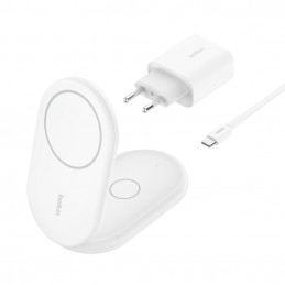 Belkin BoostCharge Kuulokkeet, Älypuhelin Valkoinen USB Langaton lataaminen Pikalataus Sisätila